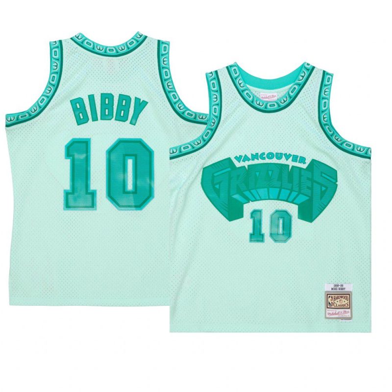 mike bibby grizzlies jersey space knit teal 1998 99 hwc