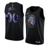 minnesota timberwolves custom black iridescent holographic jersey