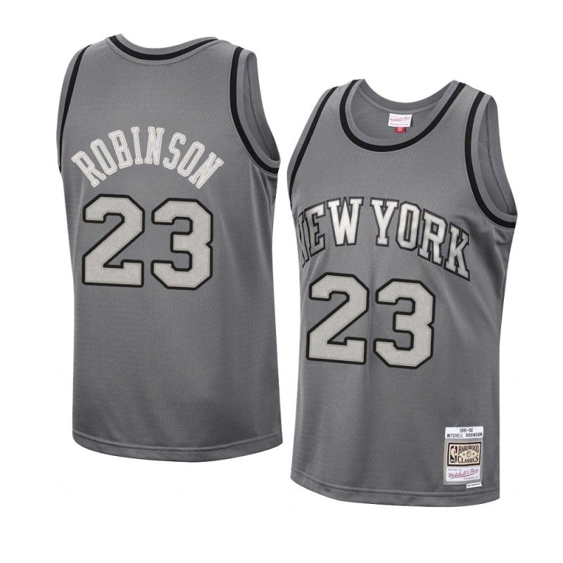 mitchell robinson swingman jersey metal works charcoal