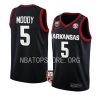 moses moody college basketball jersey 100 season black