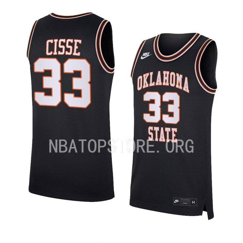 moussa cisse replica jersey retro basketball black 2022 23