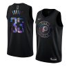 myles turner jersey iridescent holographic black limited edition men