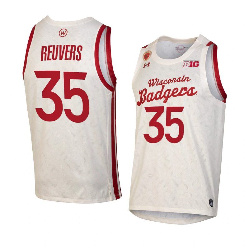 nate reuvers throwback replica jersey college basketball white