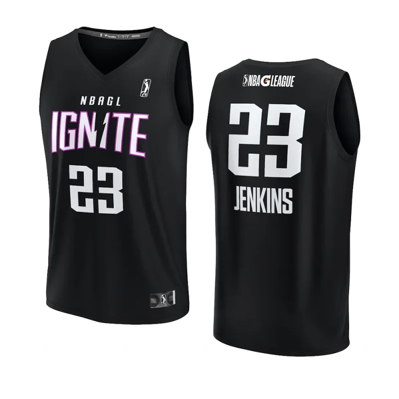 nba g league john jenkins black fast break replica player jersey