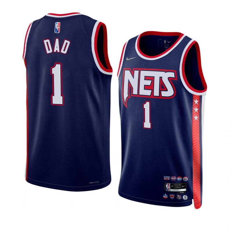 nets no.1 dad jersey 2022 fathers day gift blue