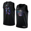 new orleans pelicans kira lewis jr. black iridescent holographic jersey