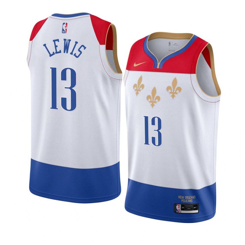 new orleans pelicans kira lewis jr. white city edition jersey