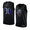 new york knicks custom black iridescent holographic jersey