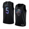 new york knicks immanuel quickley black iridescent holographic jersey