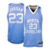 nike north carolina tar heels (unc) 23 michael jordan sky blue tackle twill basketball jersey