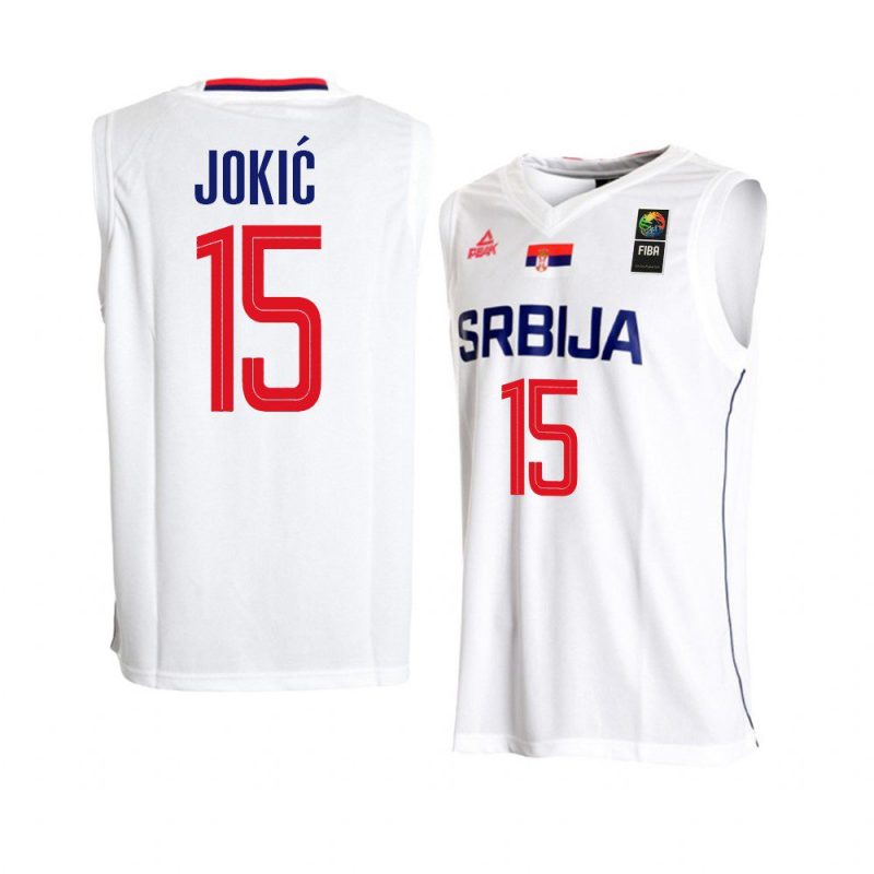nikola jokic serbia 2019 fiba basketball world cup whitejersey white