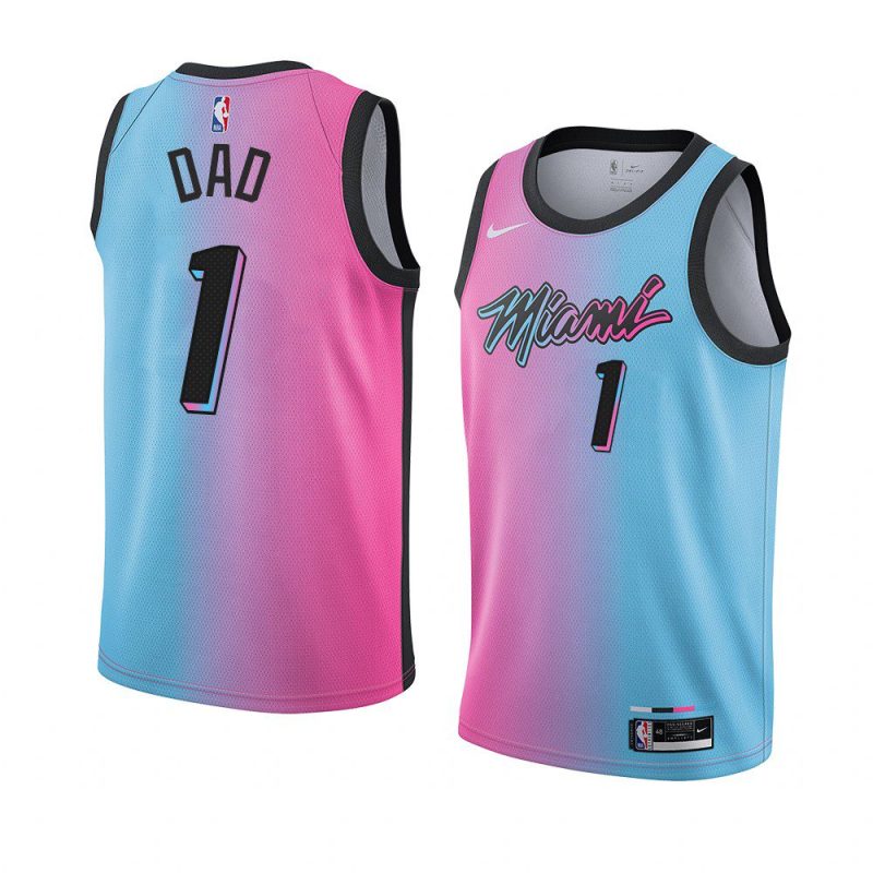 no.1 dad jersey 2021 fathers day blue pink