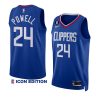 norman powell clippersjersey 2022 23icon edition royalno.6 patch