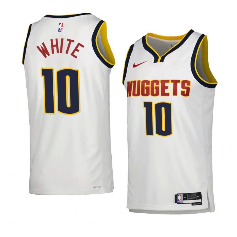 nuggets jack white white 2022 23association edition swingman jersey