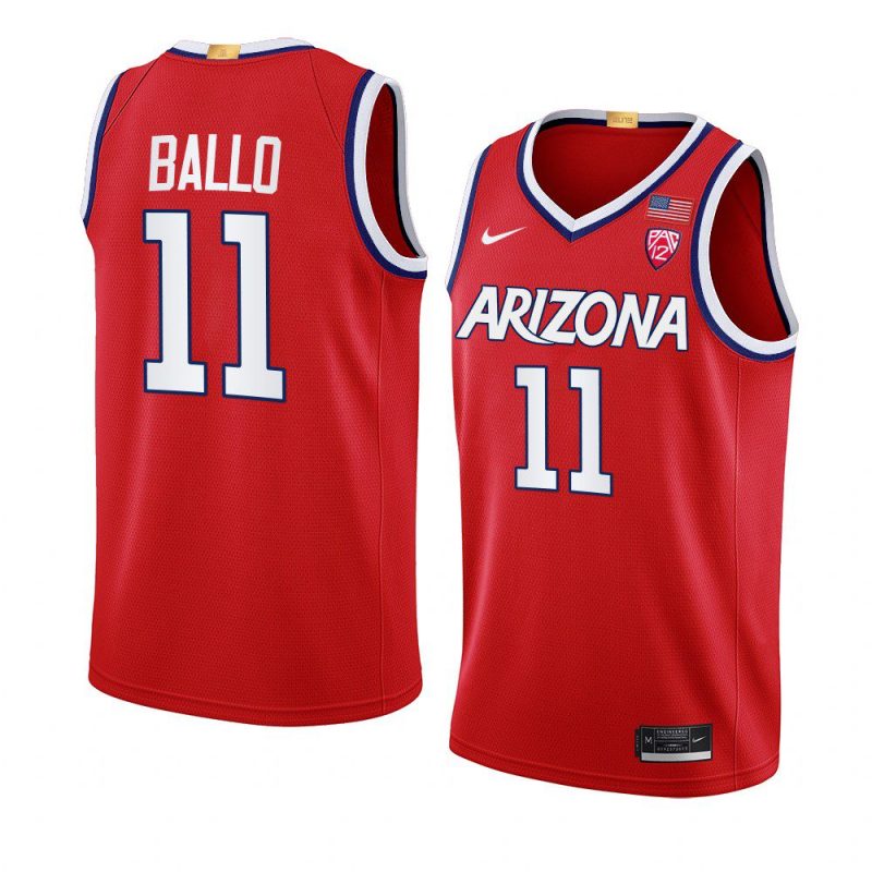 oumar ballo jersey college basketball red 2022 23