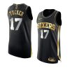 p.j. tucker 202276ers jersey golden editionauthentic black