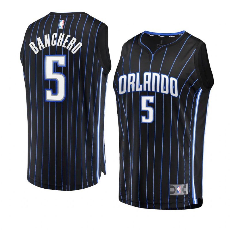 paolo banchero magic fast break replica black 2022 nba draft jersey