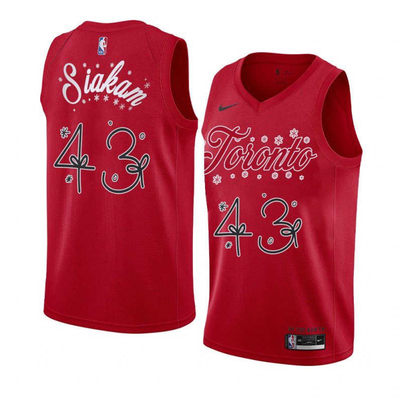 pascal siakam jersey 2020 christmas night red special edition