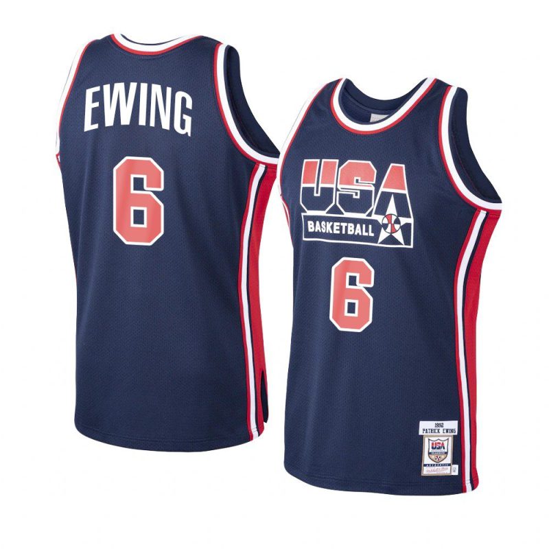 patrick ewing home jersey authentic navy