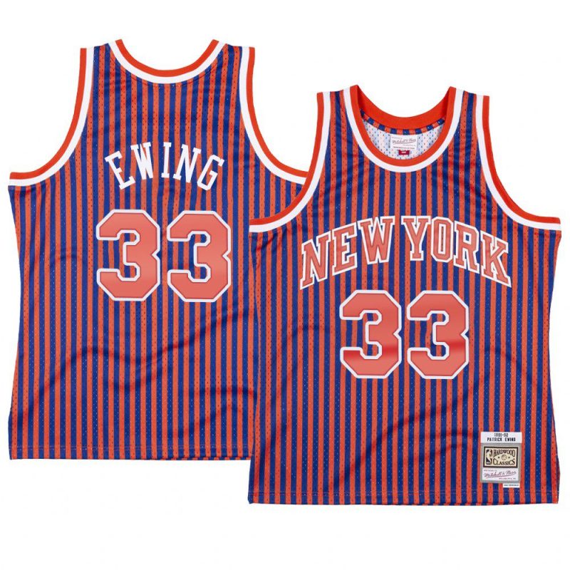 patrick ewing jersey striped red