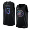 paul george jersey iridescent holographic black limited edition men