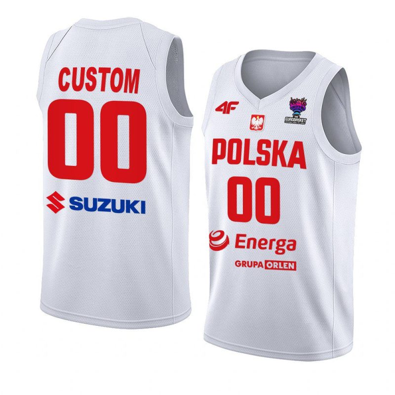 poland fiba eurobasket 2022 custom white home jersey