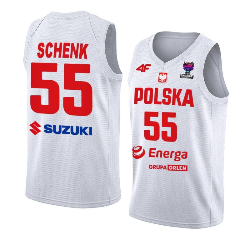 poland fiba eurobasket 2022 jakub schenk white home jersey