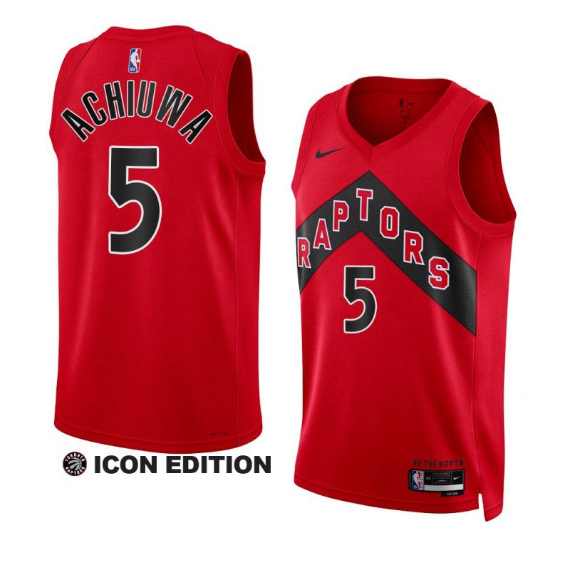 precious achiuwa raptorsjersey 2022 23icon edition redswingman