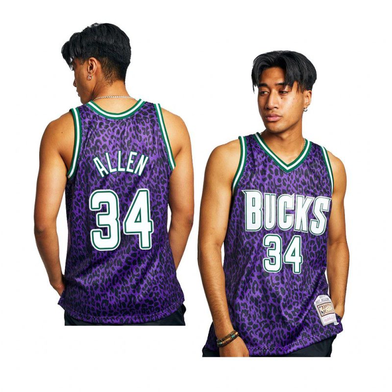 ray allen hardwood classics jersey wild life purple