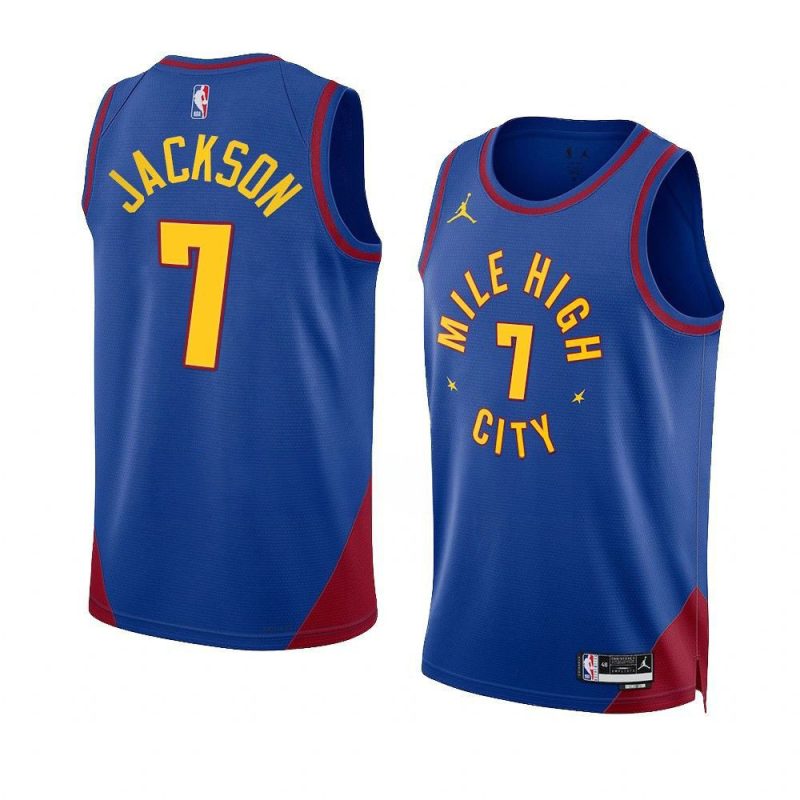 reggie jackson nuggetsjersey 2022 23statement edition blue