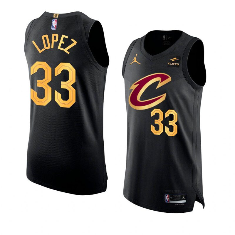 robin lopez 2022 23cavaliers jersey statement editionauthentic black