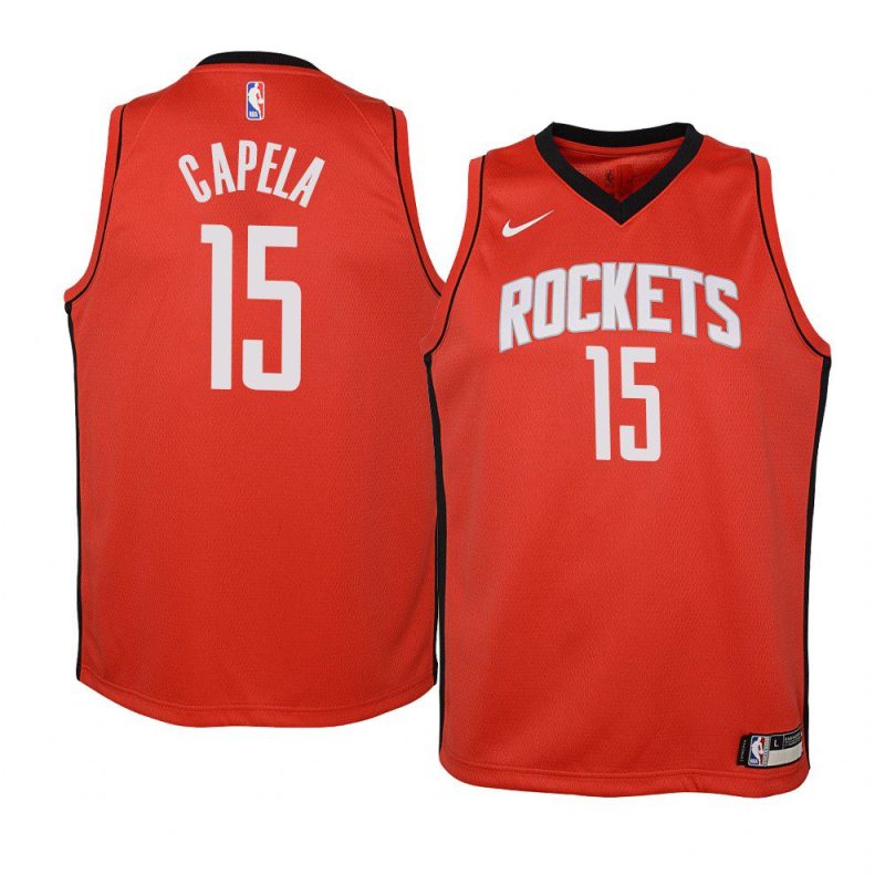 rockets clint capela icon jersey youth red 2019 20