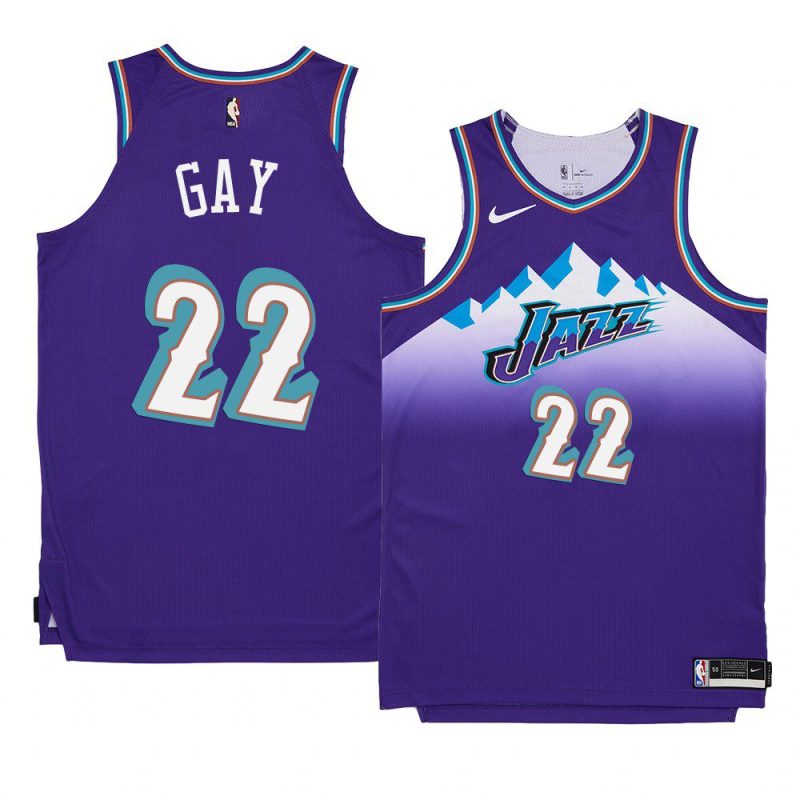 rudy gay 2022 23jazz jersey classic editionauthentic purple