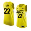 rudy gay 2022 23jazz jersey icon editionauthentic yellow 0a
