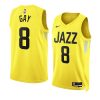 rudy gay jazzjersey 2022 23icon edition yellow