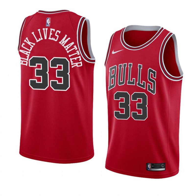 scottie pippen jersey icon red black lives matter