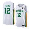 senegal fiba basketball world cup boubacar toure white home jersey