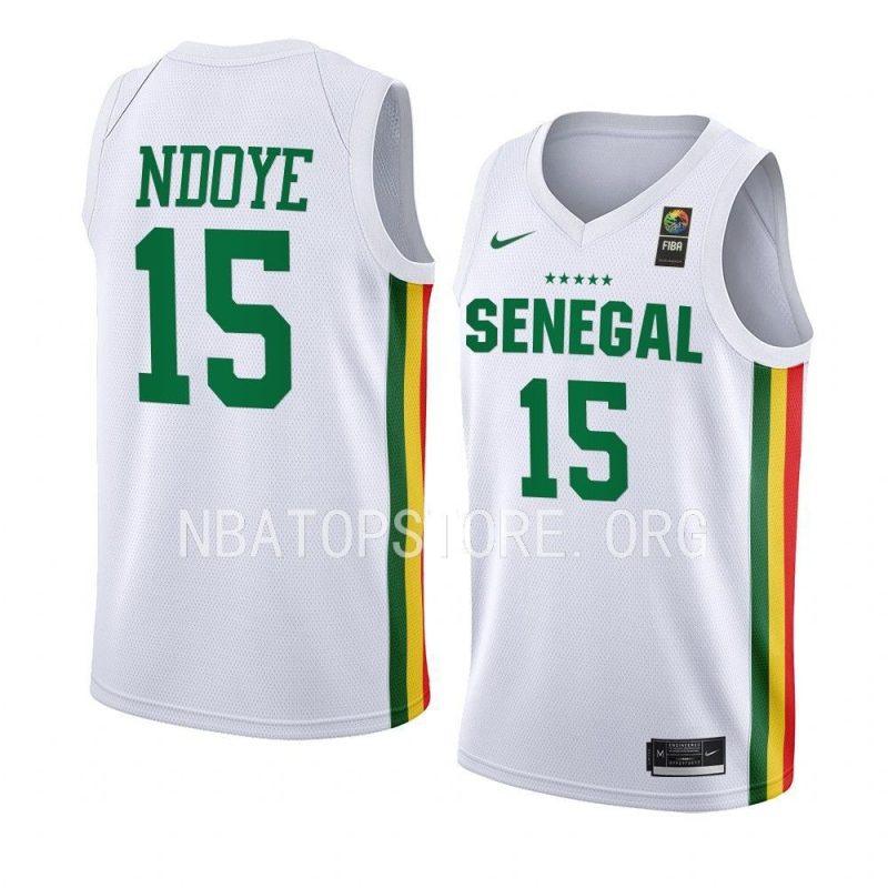 senegal fiba basketball world cup youssou ndoye white home jersey
