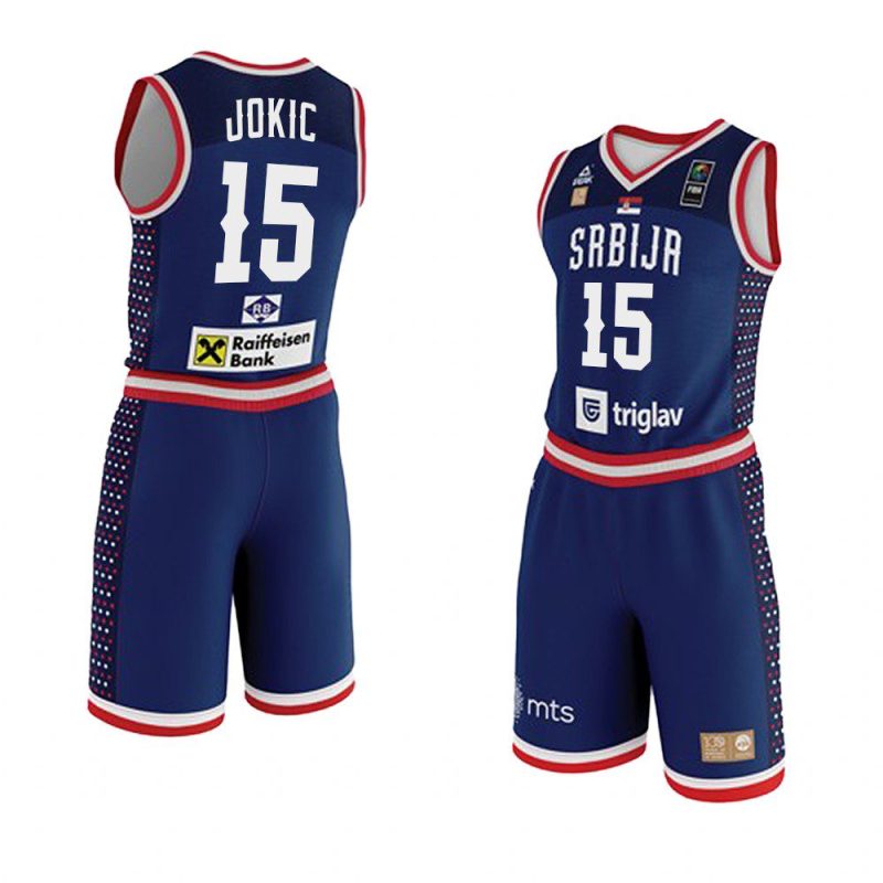 serbia 2023 fiba basketball world cup nikola jokic navy shorts set jersey