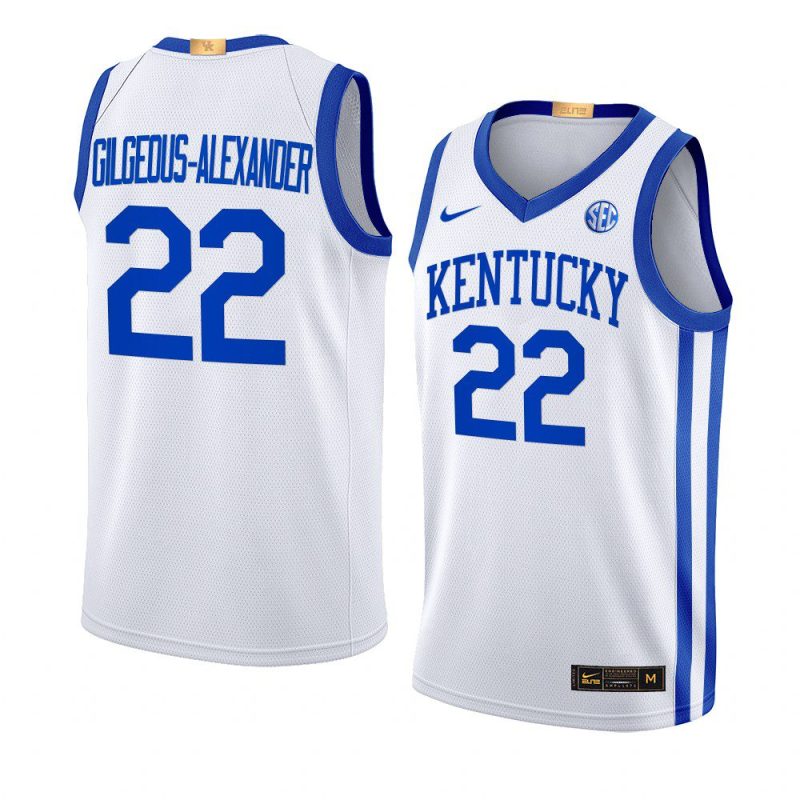 shai gilgeous alexander alumni basketball jersey home white 2022 23