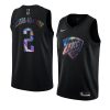 shai gilgeous alexander jersey iridescent holographic black limited edition men