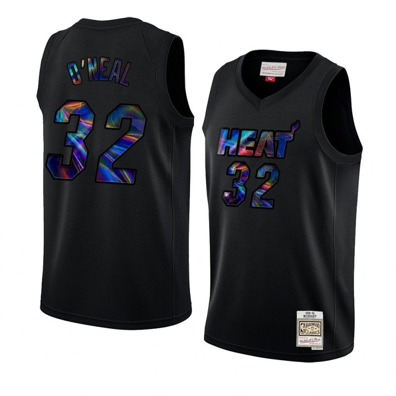 shaquille o'neal holographic jersey hardwood classics black