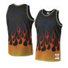 shaquille o'neal jersey flames black