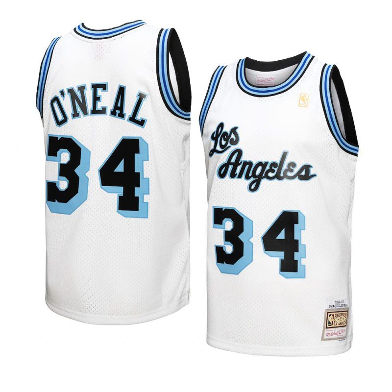 shaquille o'neal jersey reload 3.0 white 1996 97 hardwood classics