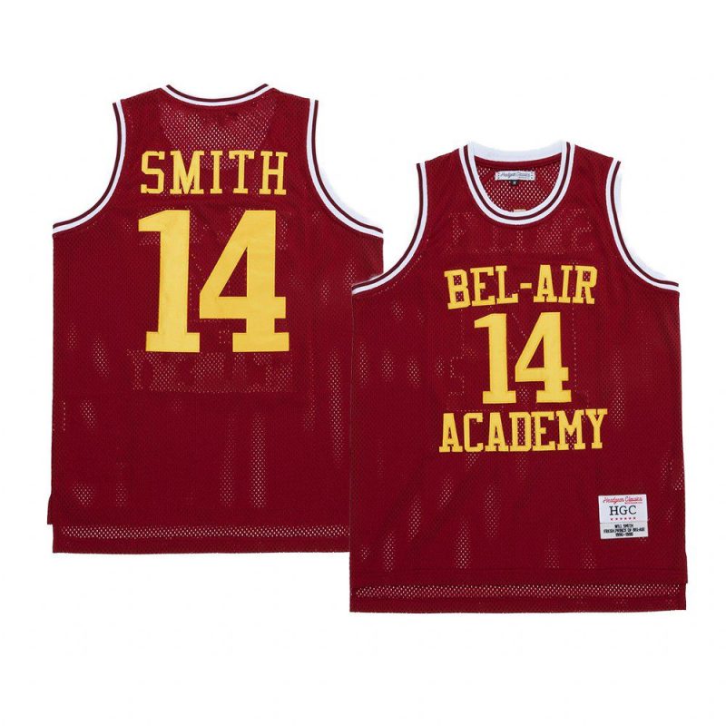 smith bel air academy basketball maroonjersey maroon