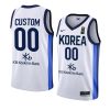 south korea 2022 fiba basketball world cup custom white home jersey