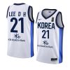 south korea 2022 fiba basketball world cup daeheon lee white home jersey