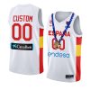 spain 2022 fiba eurobasket champions custom white replica gold medal jersey