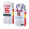 spain 2022 fiba eurobasket champions pau gasol white home jersey