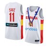 spain 2022 fiba eurobasket champions sebas saiz white replica gold medal jersey